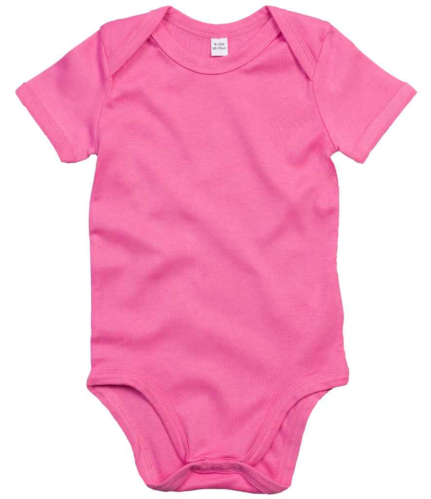 BabyBugz Baby Bodysuit in Bubble Gum Pink by Babybugz — Custom branded clothing by Print Press, featuring premium embroidery produced in our specialist print lab in the UK.