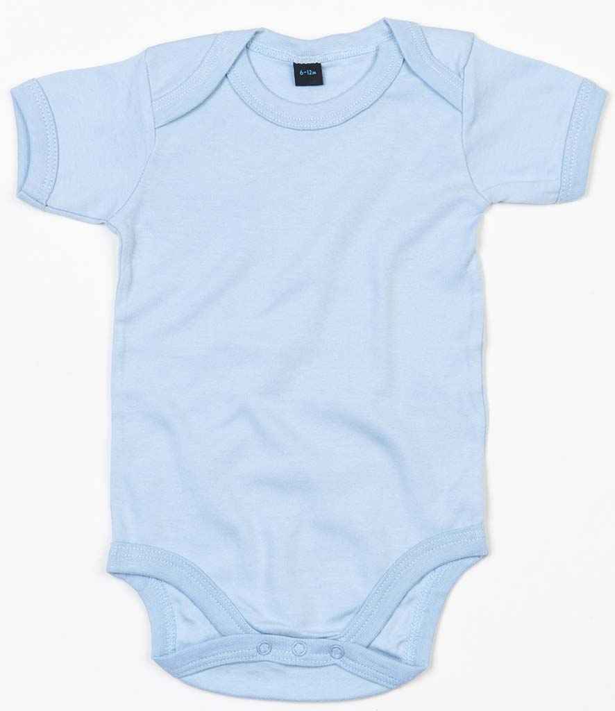 BabyBugz Baby Bodysuit in Dusty Blue by Babybugz — Custom branded clothing by Print Press, featuring premium embroidery produced in our specialist print lab in the UK.