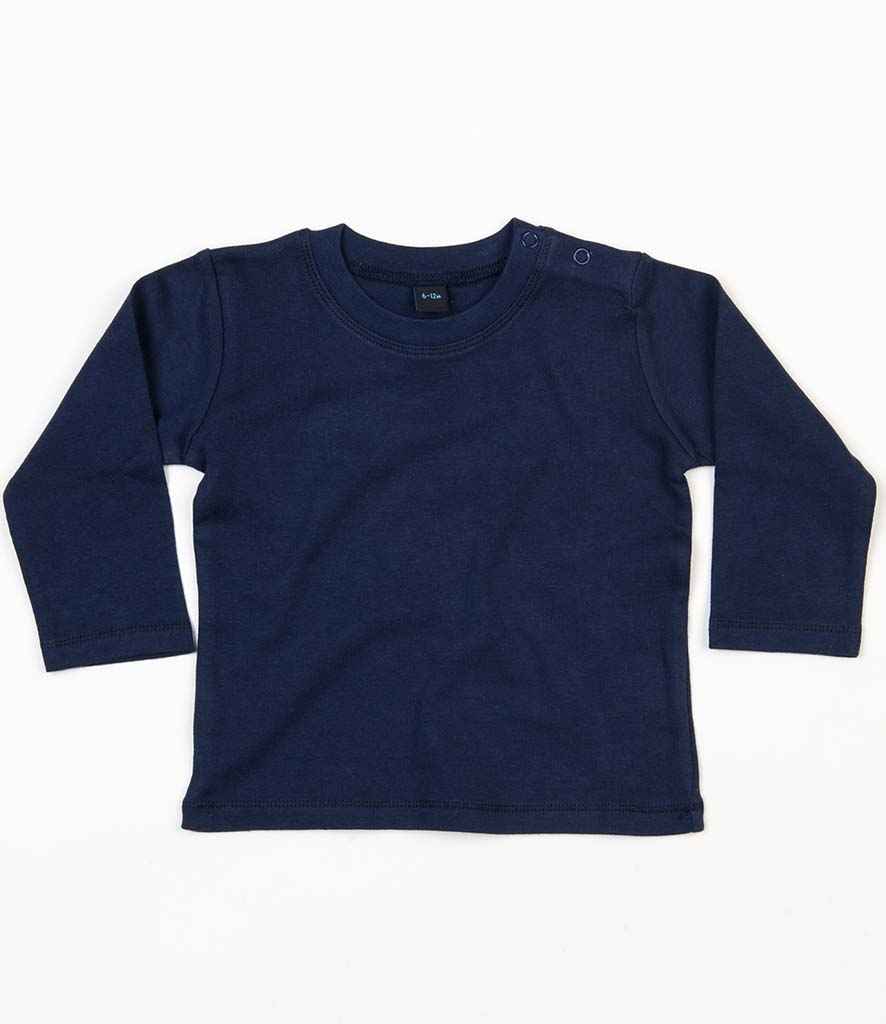 BabyBugz Baby Long Sleeve T-Shirt in Nautical Navy by Babybugz — Custom branded clothing by Print Press, featuring premium embroidery produced in our specialist print lab in the UK.