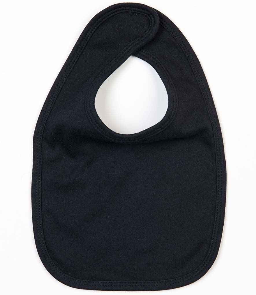 BabyBugz Baby Bib in ONE Black by Babybugz — Custom branded clothing by Print Press, featuring premium embroidery produced in our specialist print lab in the UK.