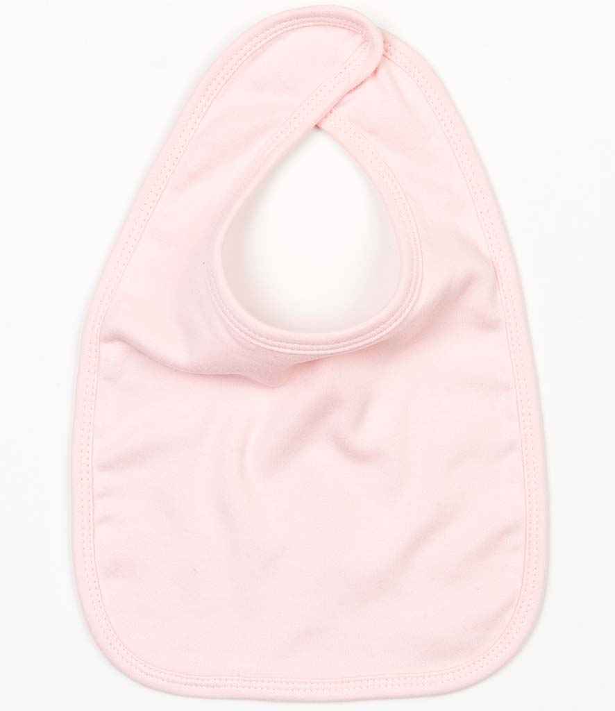 BabyBugz Baby Bib in ONE Powder Pink by Babybugz — Custom branded clothing by Print Press, featuring premium embroidery produced in our specialist print lab in the UK.