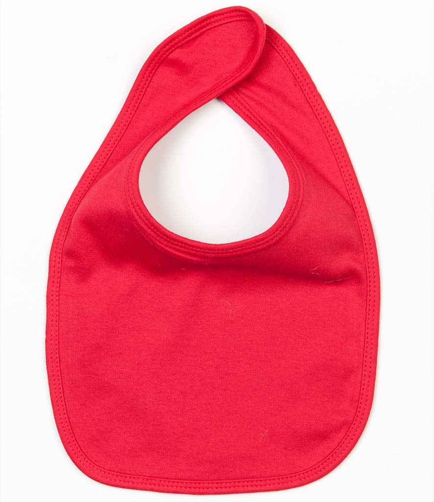 BabyBugz Baby Bib in ONE Red by Babybugz — Custom branded clothing by Print Press, featuring premium embroidery produced in our specialist print lab in the UK.