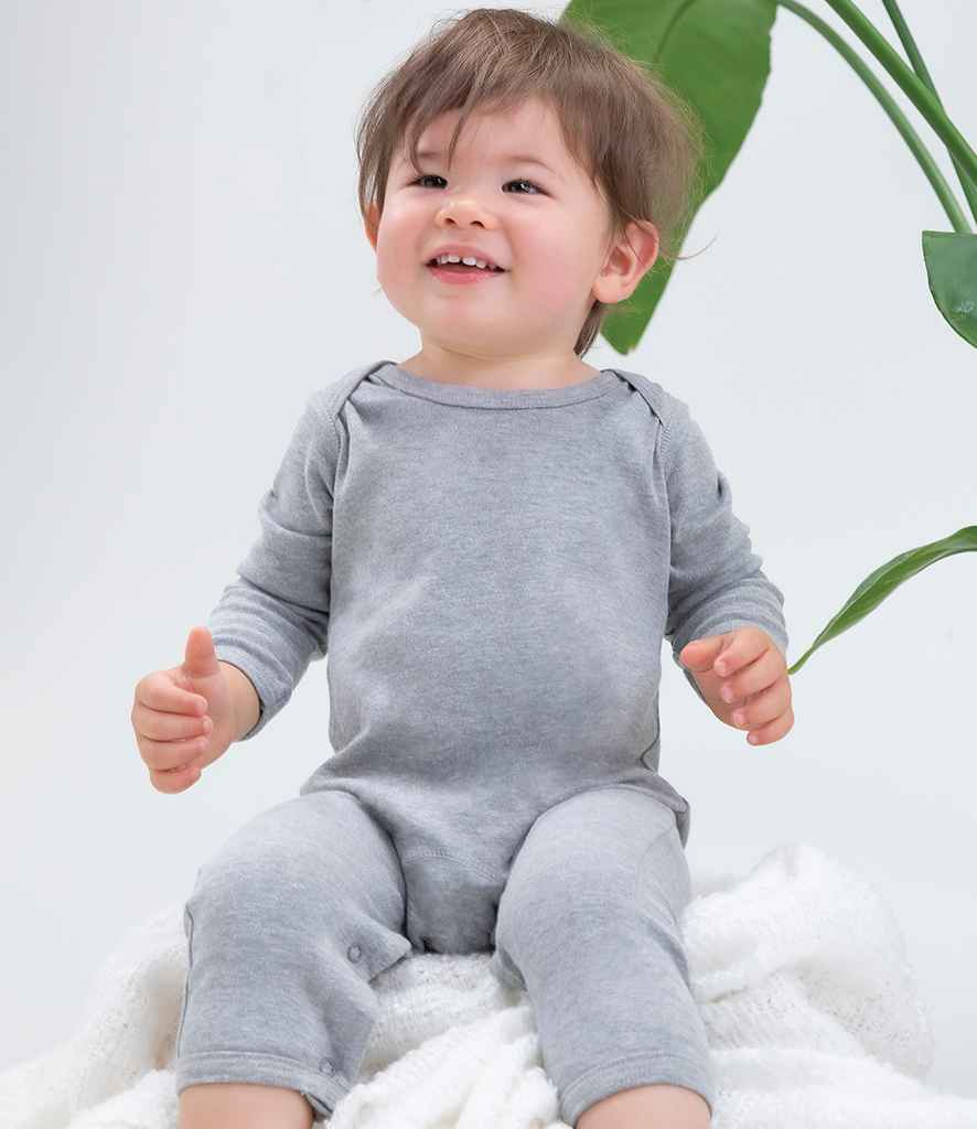 BabyBugz Baby Rompersuit in Heather Marl by Babybugz — Custom branded clothing by Print Press, featuring premium embroidery produced in our specialist print lab in the UK.