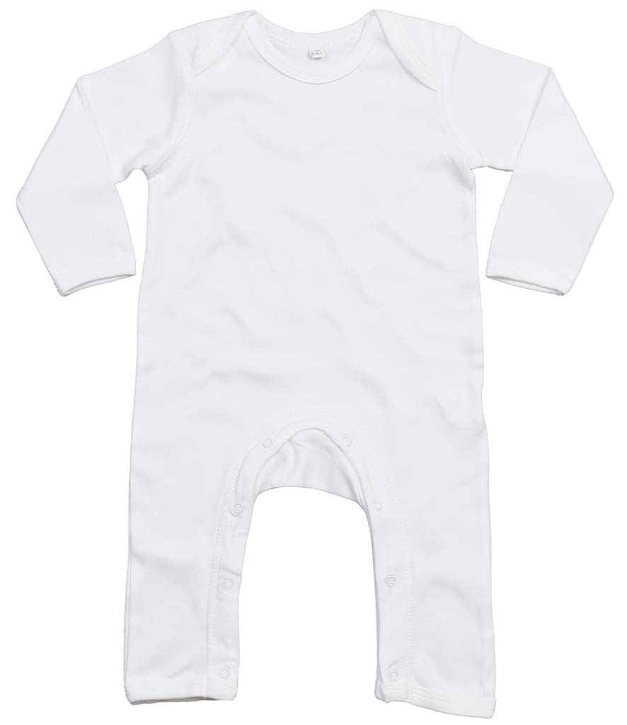 BabyBugz Baby Rompersuit in White by Babybugz — Custom branded clothing by Print Press, featuring premium embroidery produced in our specialist print lab in the UK.