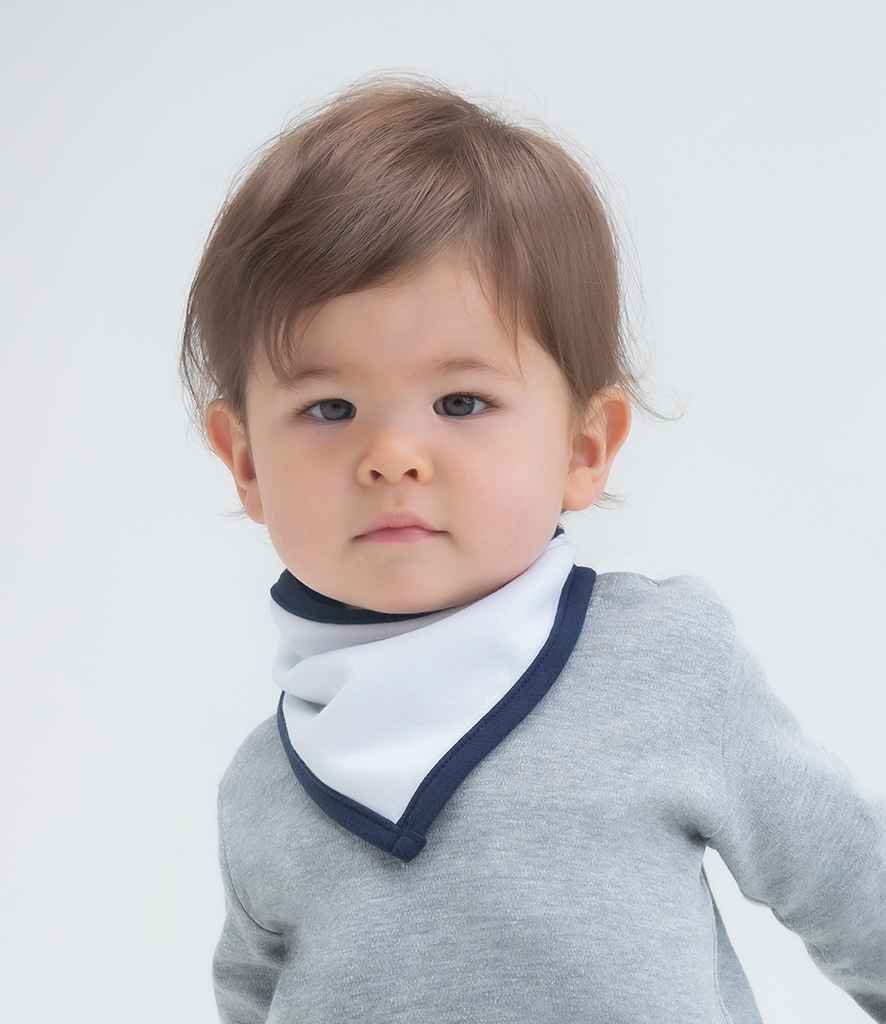 BabyBugz Reversible Bandana Bib in ONE White by Babybugz — Custom branded clothing by Print Press, featuring premium embroidery produced in our specialist print lab in the UK.