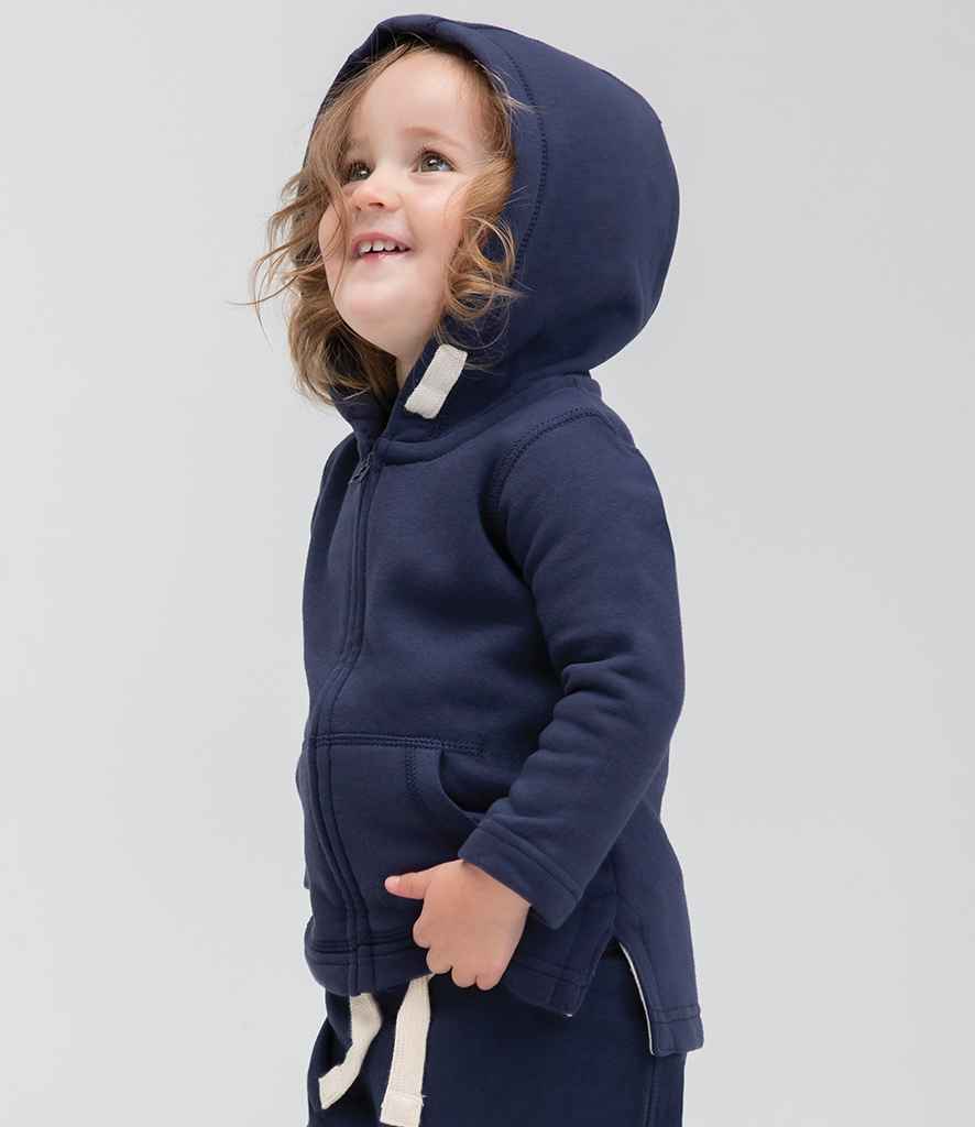 BabyBugz Baby Hoodie in Nautical Navy by Babybugz — Custom branded clothing by Print Press, featuring premium embroidery produced in our specialist print lab in the UK.