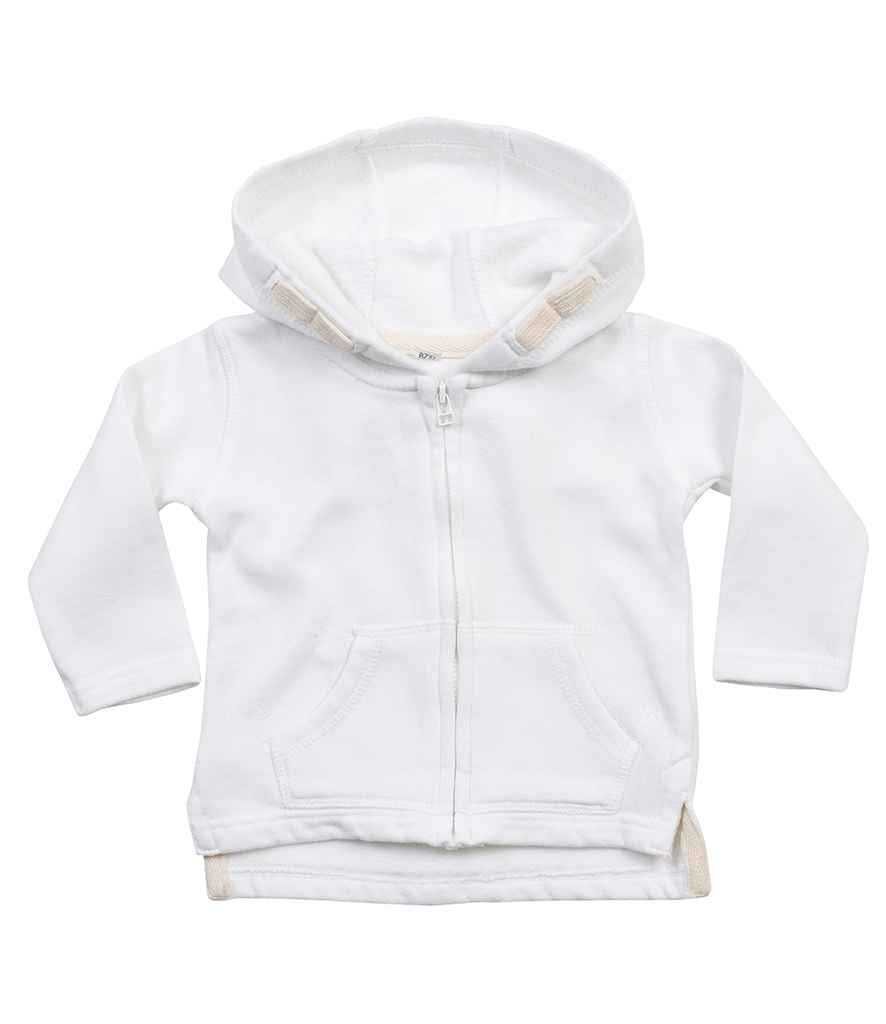 BabyBugz Baby Hoodie in White by Babybugz — Custom branded clothing by Print Press, featuring premium embroidery produced in our specialist print lab in the UK.