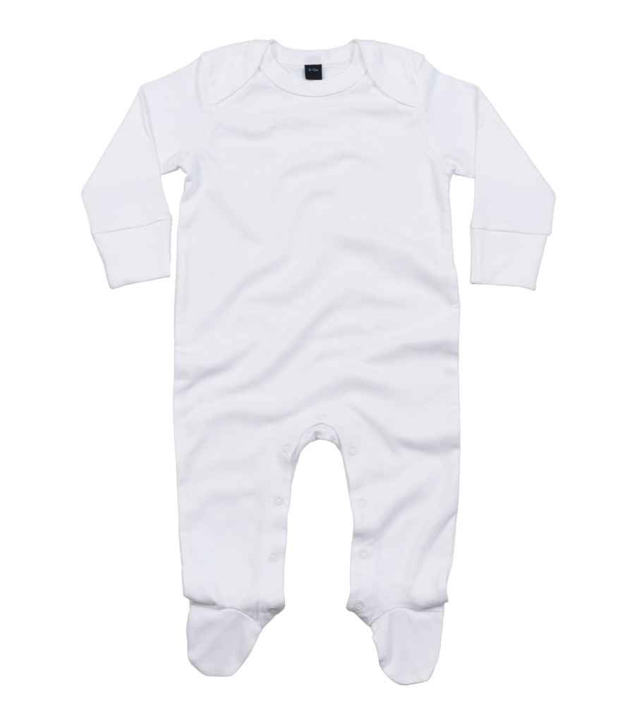 BabyBugz Baby Sleepsuit with Scratch Mitts in by Babybugz — Custom branded clothing by Print Press, featuring premium embroidery produced in our specialist print lab in the UK.
