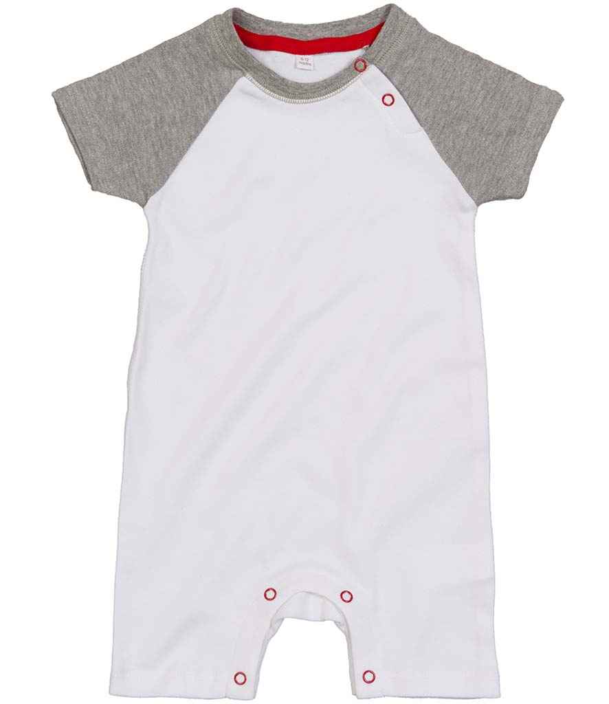 BabyBugz Baby Baseball Playsuit in by Babybugz — Custom branded clothing by Print Press, featuring premium embroidery produced in our specialist print lab in the UK.