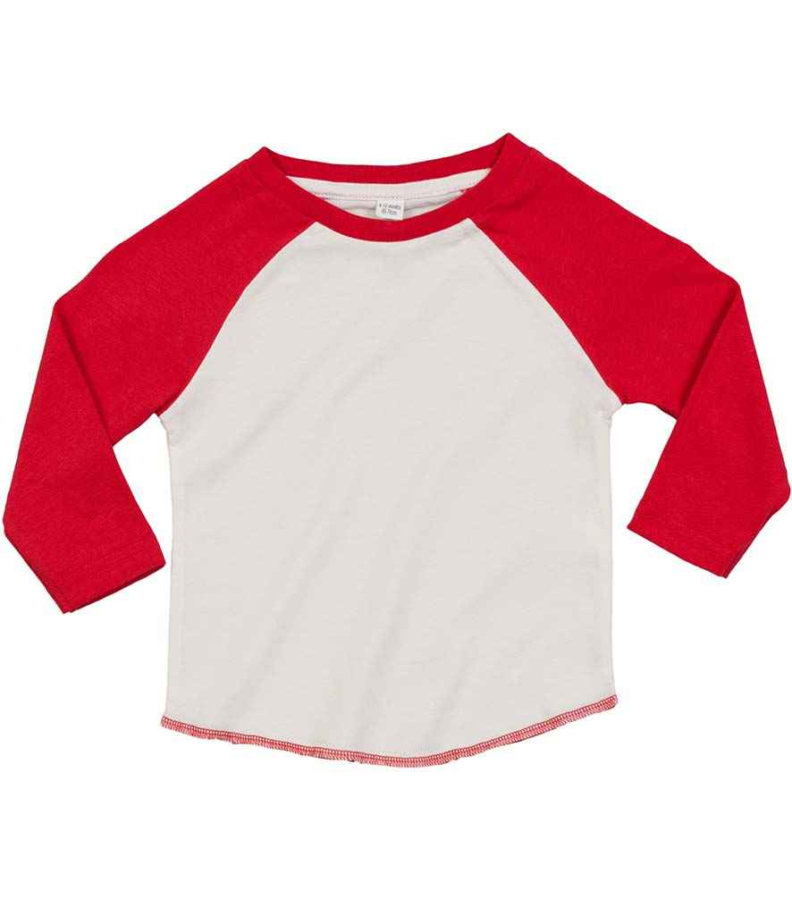 BabyBugz Baby Long Sleeve Baseball T-Shirt in by Babybugz — Custom branded clothing by Print Press, featuring premium embroidery produced in our specialist print lab in the UK.