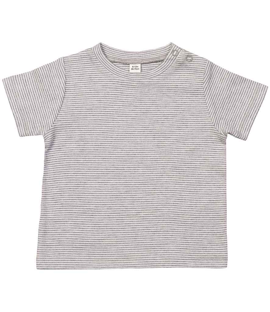 BabyBugz Baby Striped T-Shirt in by Babybugz — Custom branded clothing by Print Press, featuring premium embroidery produced in our specialist print lab in the UK.
