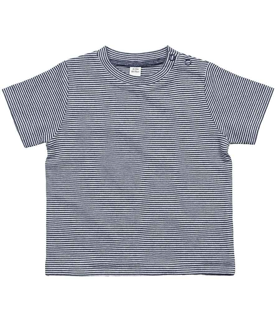 BabyBugz Baby Striped T-Shirt in by Babybugz — Custom branded clothing by Print Press, featuring premium embroidery produced in our specialist print lab in the UK.