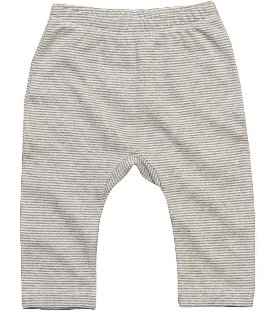 BabyBugz Baby Striped Leggings in White Heather Marl by Babybugz — Custom branded clothing by Print Press, featuring premium embroidery produced in our specialist print lab in the UK.