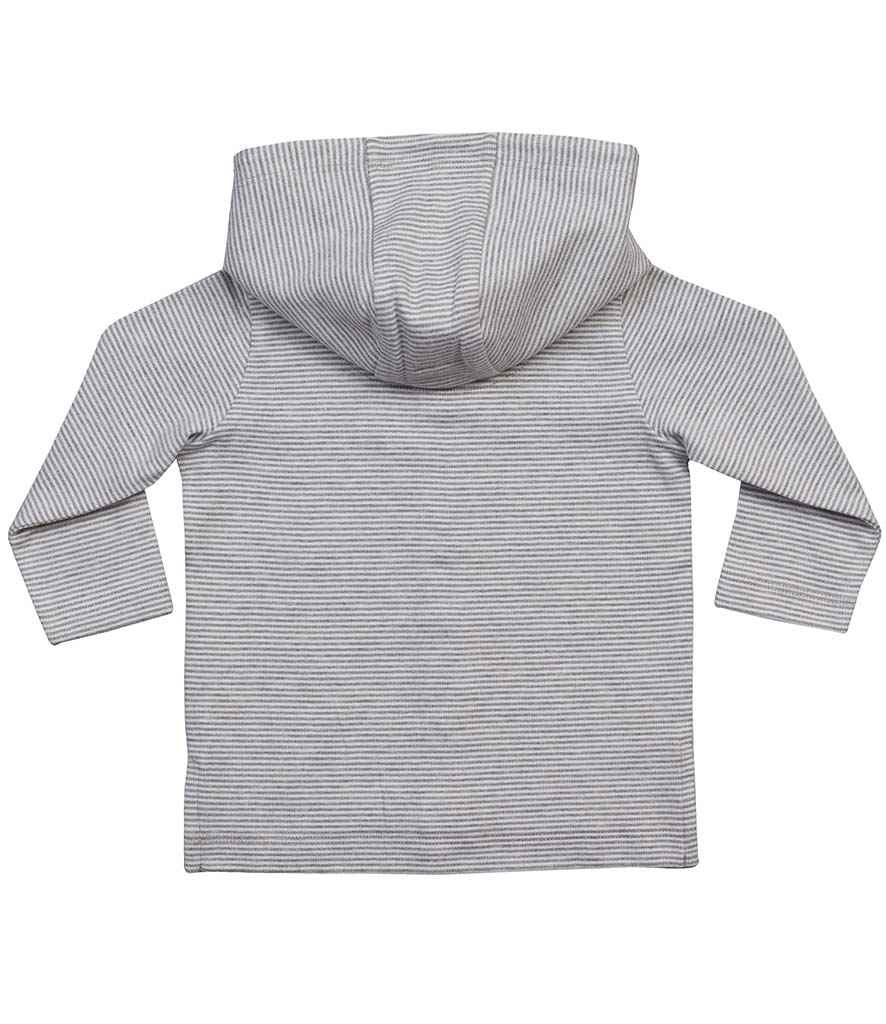 BabyBugz Baby Striped Hooded T-Shirt in by Babybugz — Custom branded clothing by Print Press, featuring premium embroidery produced in our specialist print lab in the UK.