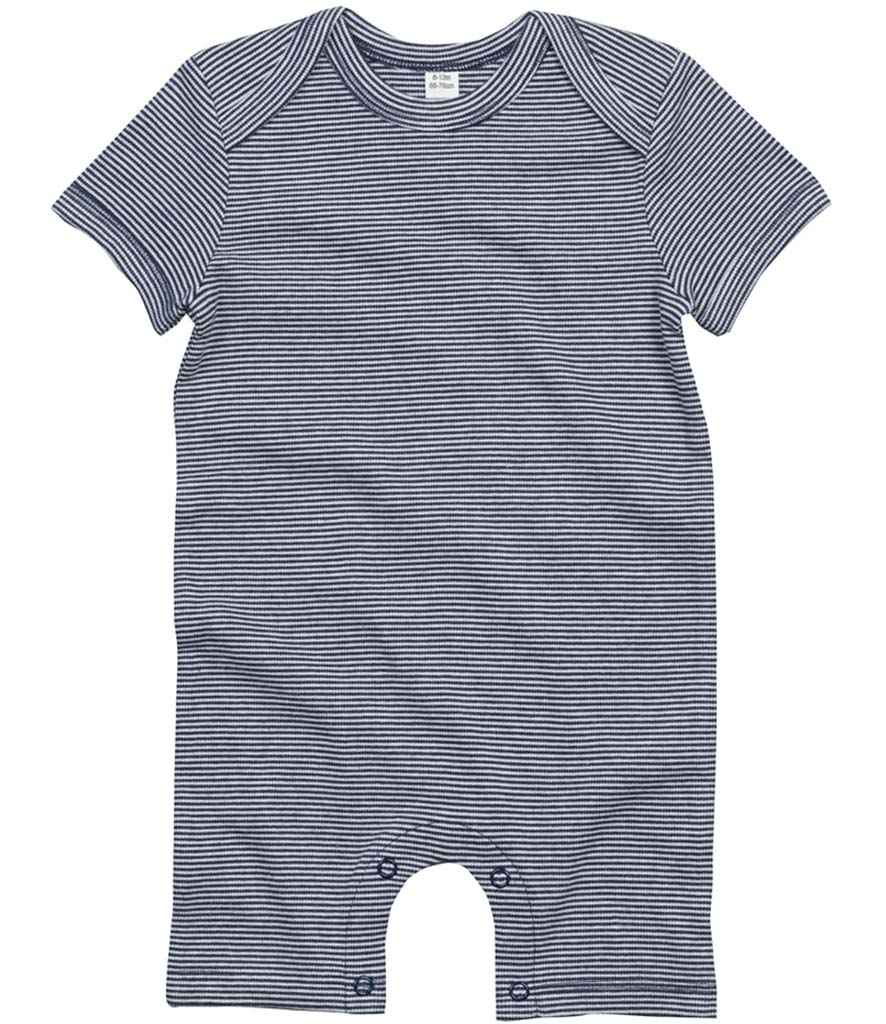 BabyBugz Baby Short Sleeve Striped Bodysuit in by Babybugz — Custom branded clothing by Print Press, featuring premium embroidery produced in our specialist print lab in the UK.