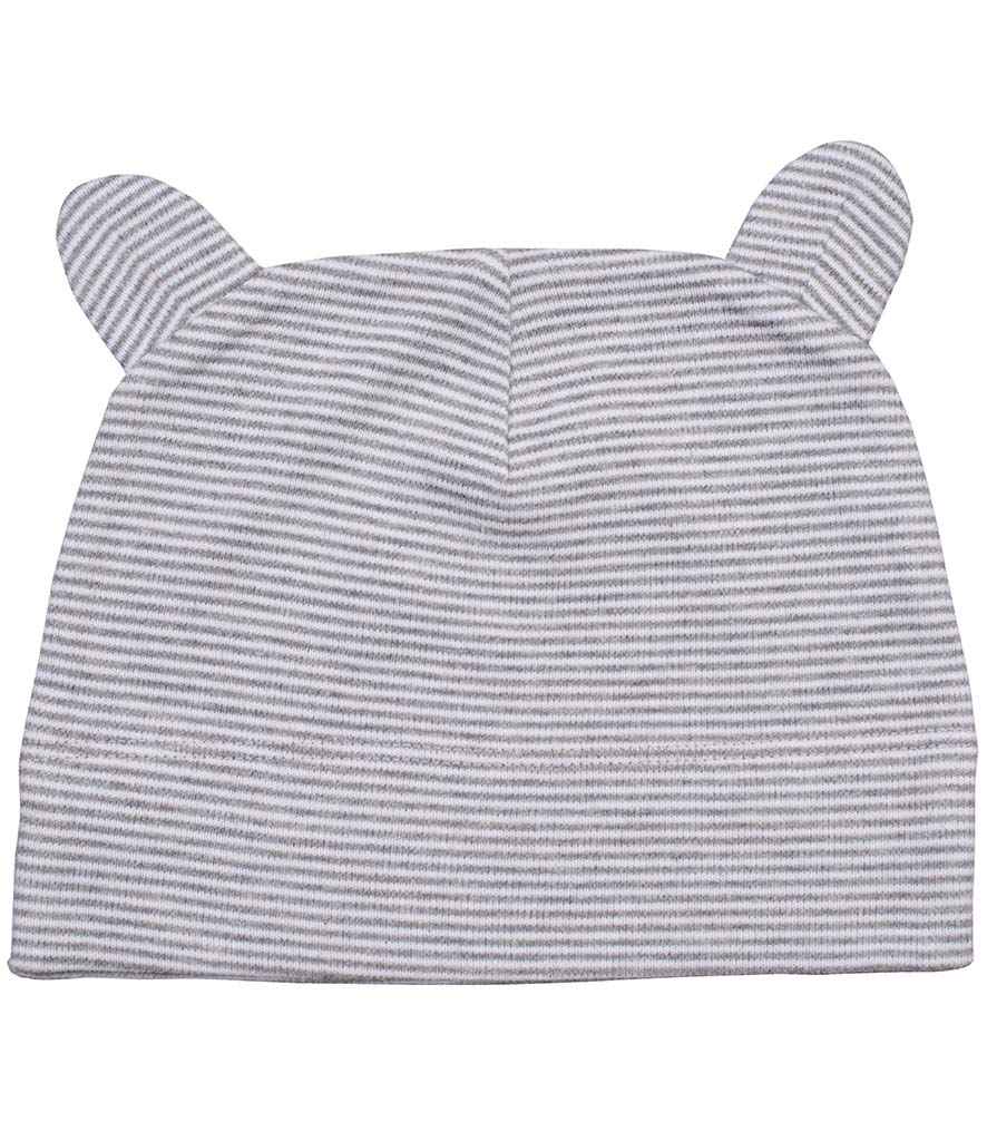 BabyBugz Little Hat with Ears in ONE White Heather Marl by Babybugz — Custom branded clothing by Print Press, featuring premium embroidery produced in our specialist print lab in the UK.