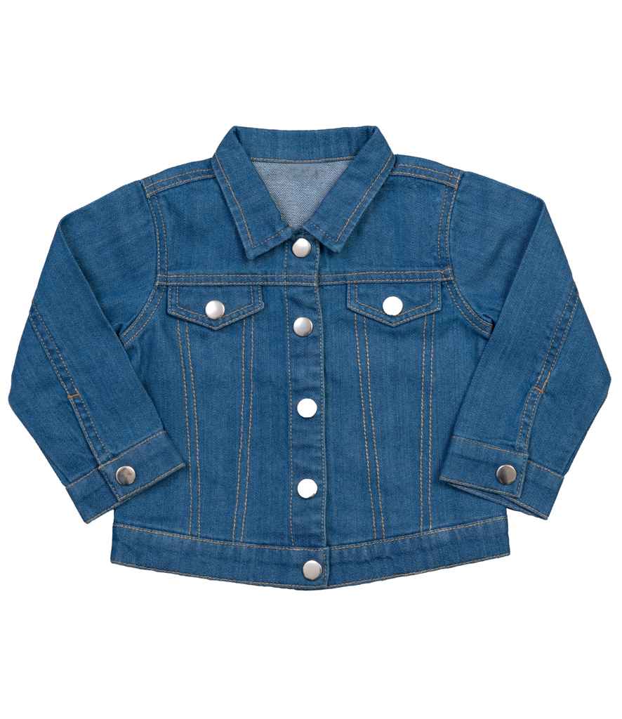 BabyBugz Baby Rocks Denim Jacket in by Babybugz — Custom branded clothing by Print Press, featuring premium embroidery produced in our specialist print lab in the UK.