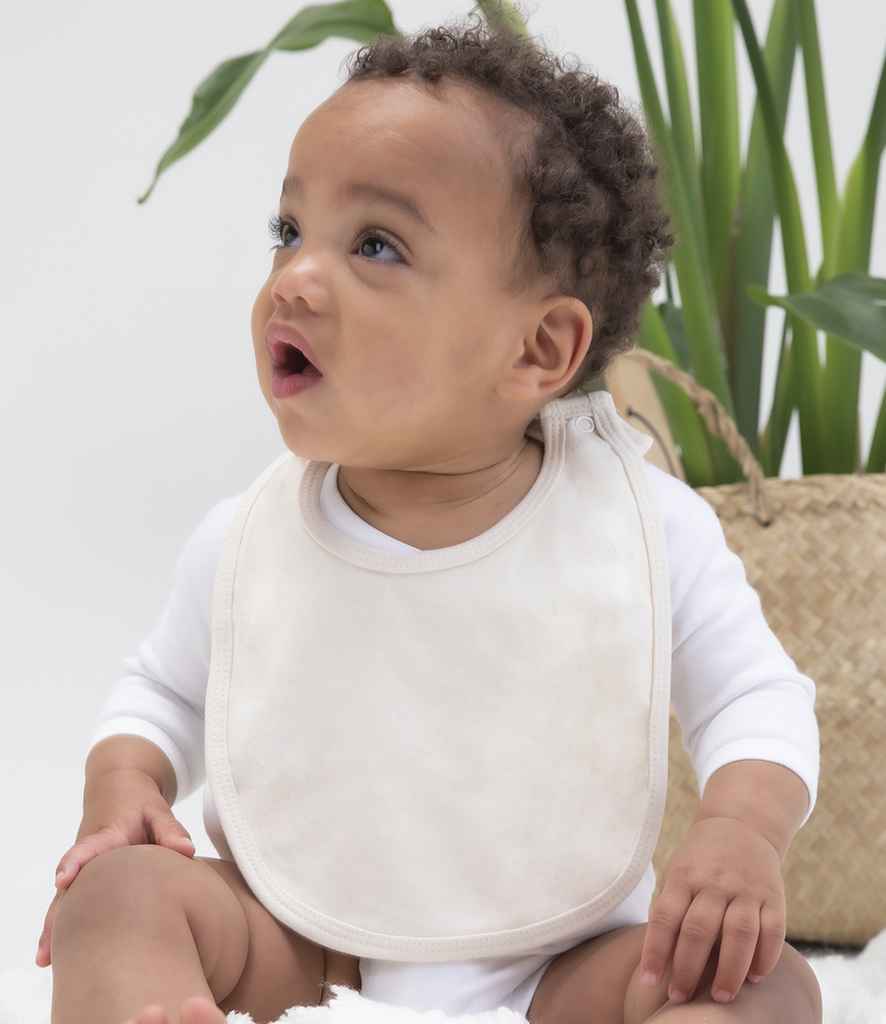 BabyBugz Single Layer Bib in ONE Organic Natural by Babybugz — Custom branded clothing by Print Press, featuring premium embroidery produced in our specialist print lab in the UK.