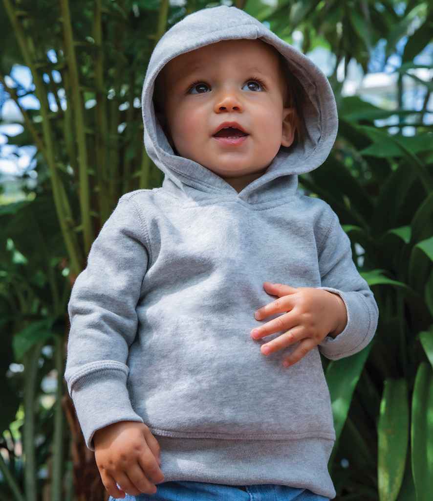 BabyBugz Baby Essential Hoodie in Black by Babybugz — Custom branded clothing by Print Press, featuring premium embroidery produced in our specialist print lab in the UK.