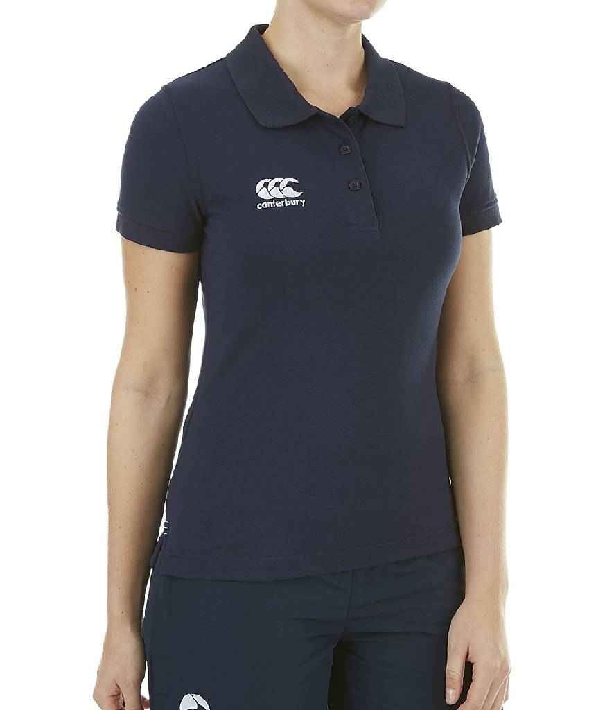 Canterbury Ladies Waimak Piqué Polo Shirt in Navy by Canterbury — Custom branded clothing by Print Press, featuring premium embroidery produced in our specialist print lab in the UK.