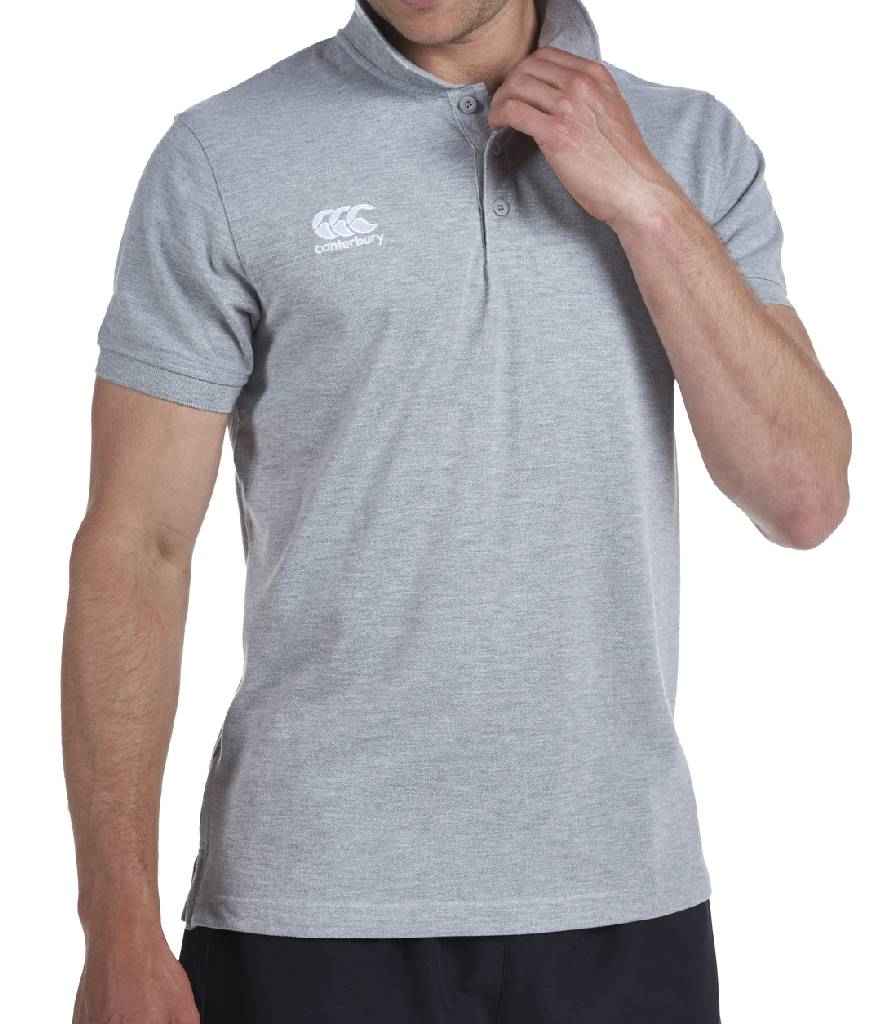 Canterbury Waimak Piqué Polo Shirt in Grey Marl by Canterbury — Custom branded clothing by Print Press, featuring premium embroidery produced in our specialist print lab in the UK.