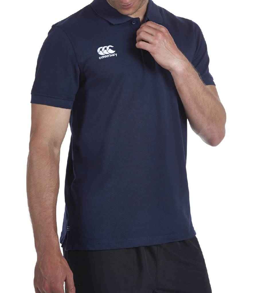 Canterbury Waimak Piqué Polo Shirt in Navy by Canterbury — Custom branded clothing by Print Press, featuring premium embroidery produced in our specialist print lab in the UK.