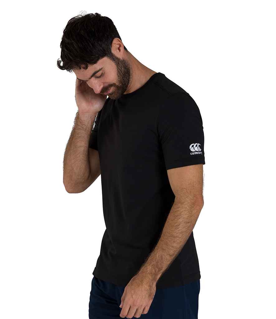 Canterbury Club Plain T-Shirt in Black by Canterbury — Custom branded clothing by Print Press, featuring premium embroidery produced in our specialist print lab in the UK.