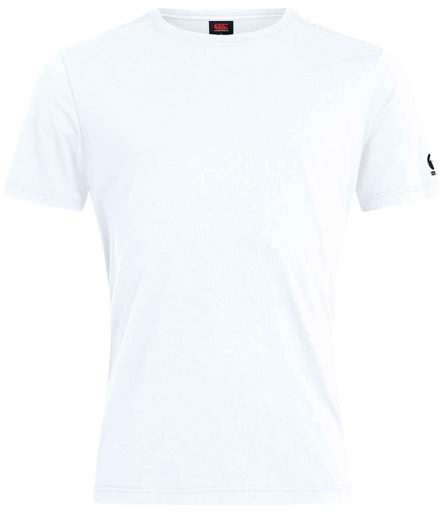 Canterbury Club Plain T-Shirt in White by Canterbury — Custom branded clothing by Print Press, featuring premium embroidery produced in our specialist print lab in the UK.