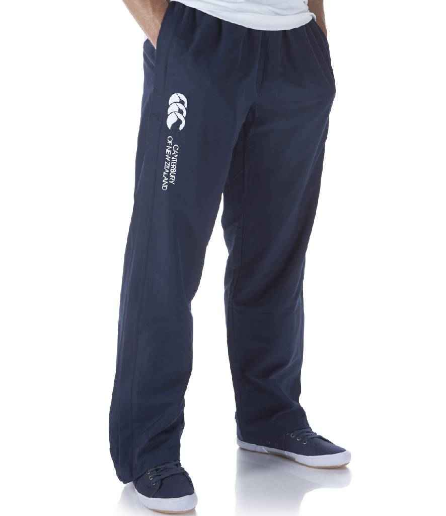 Canterbury Open Hem Stadium Pants in Navy by Canterbury — Custom branded clothing by Print Press, featuring premium embroidery produced in our specialist print lab in the UK.