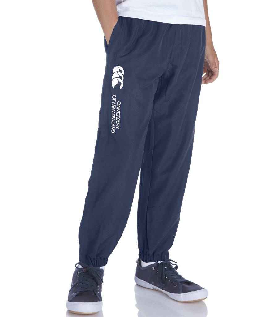 Canterbury Kids Cuffed Stadium Pants in Navy by Canterbury — Custom branded clothing by Print Press, featuring premium embroidery produced in our specialist print lab in the UK.