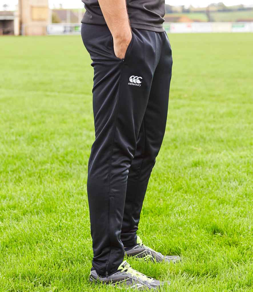 Canterbury Stretch Tapered Pants in Black by Canterbury — Custom branded clothing by Print Press, featuring premium embroidery produced in our specialist print lab in the UK.