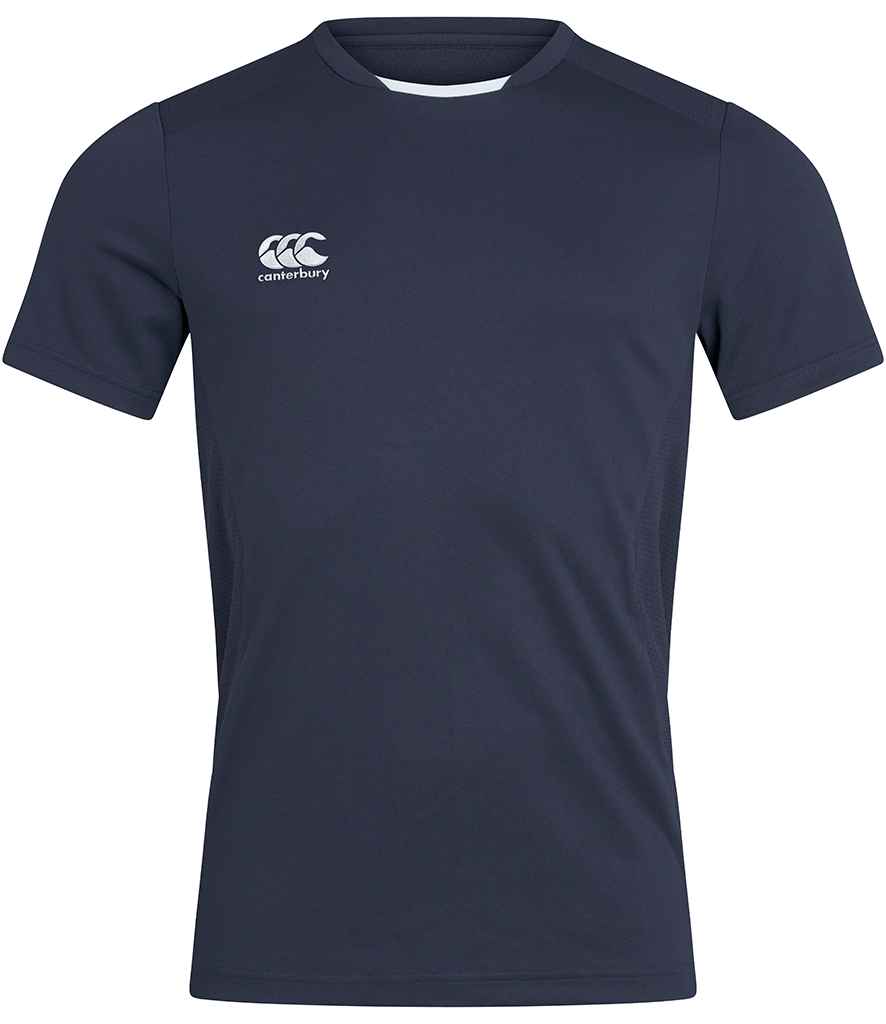 Canterbury Club Dry T-Shirt in Navy by Canterbury — Custom branded clothing by Print Press, featuring premium embroidery produced in our specialist print lab in the UK.