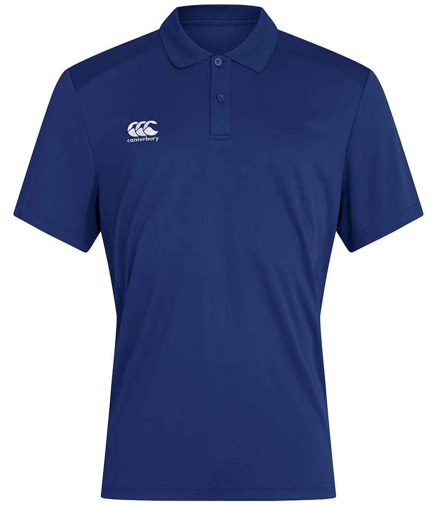 Canterbury Club Dry Polo Shirt in Royal Blue by Canterbury — Custom branded clothing by Print Press, featuring premium embroidery produced in our specialist print lab in the UK.