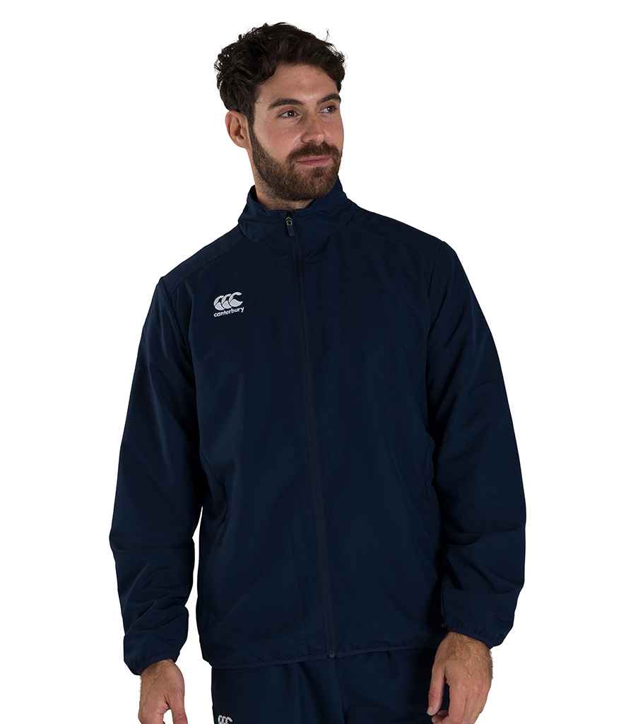 Canterbury Club Track Jacket in Navy by Canterbury — Custom branded clothing by Print Press, featuring premium embroidery produced in our specialist print lab in the UK.