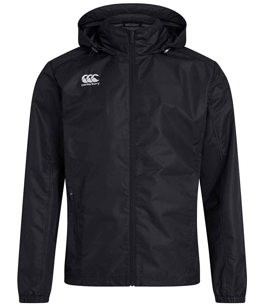 Canterbury Kids Club Rain Jacket in Navy by Canterbury — Custom branded clothing by Print Press, featuring premium embroidery produced in our specialist print lab in the UK.