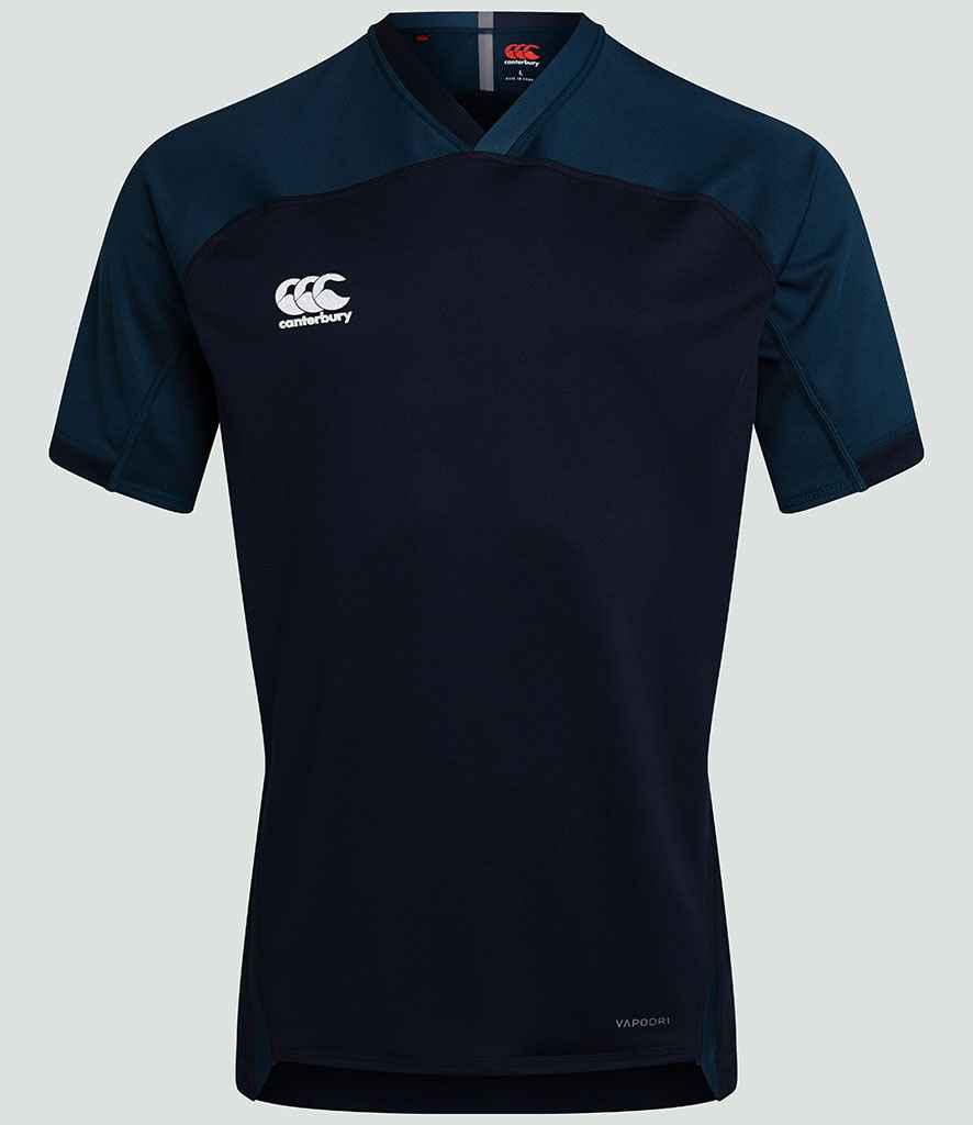Canterbury Kids Evader Jersey in Navy by Canterbury — Custom branded clothing by Print Press, featuring premium embroidery produced in our specialist print lab in the UK.