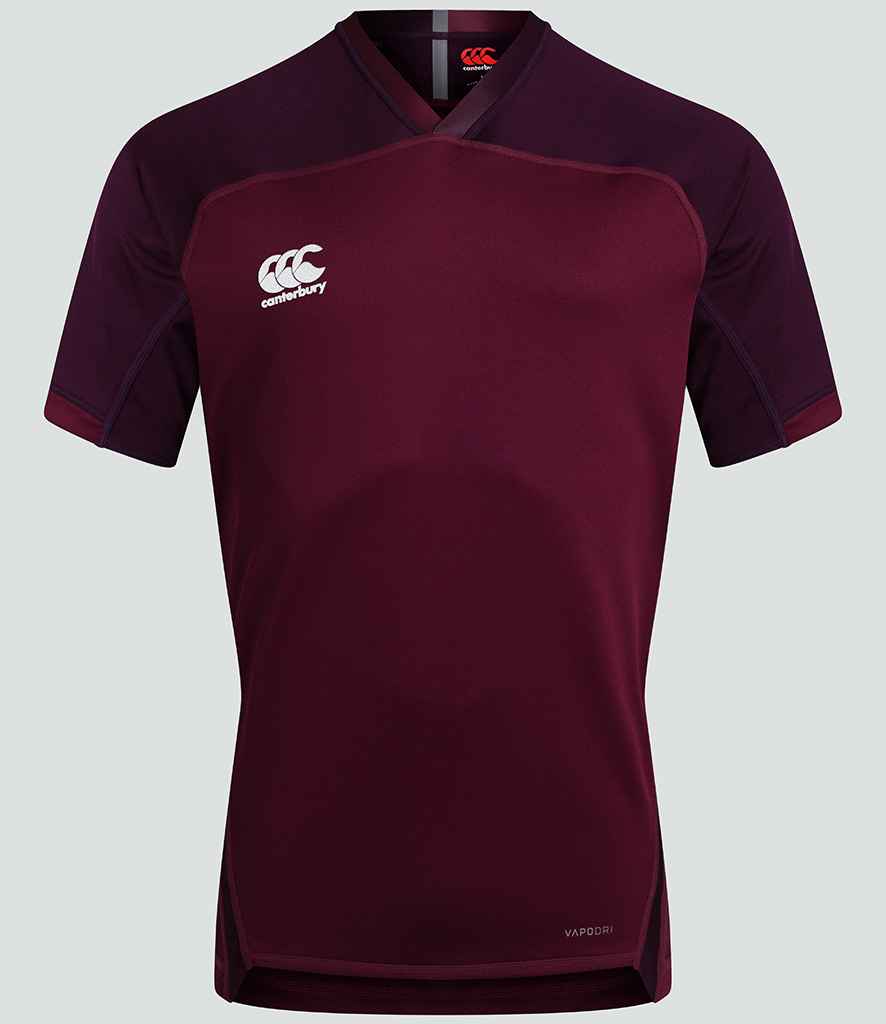 Canterbury Evader Jersey in Maroon by Canterbury — Custom branded clothing by Print Press, featuring premium embroidery produced in our specialist print lab in the UK.
