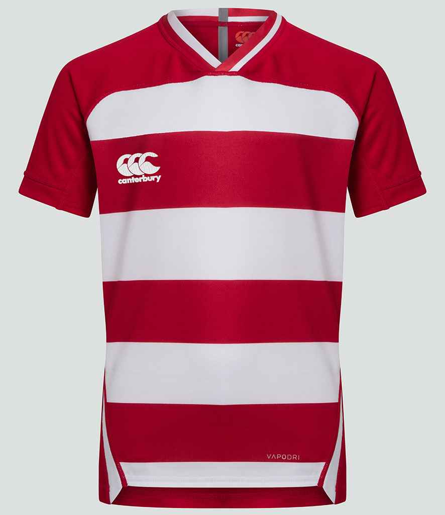 Canterbury Kids Evader Hooped Jersey in by Canterbury — Custom branded clothing by Print Press, featuring premium embroidery produced in our specialist print lab in the UK.
