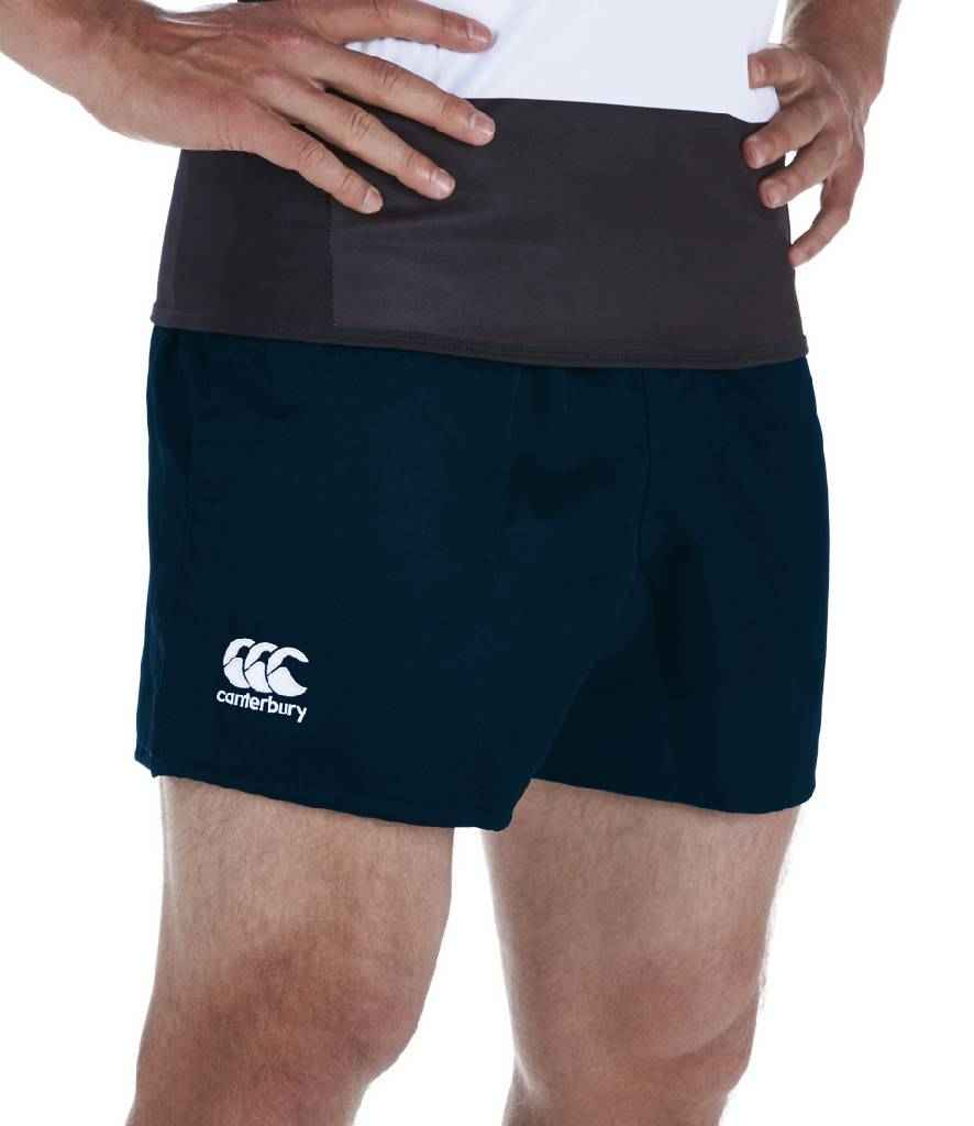 Canterbury Professional Shorts in Navy by Canterbury — Custom branded clothing by Print Press, featuring premium embroidery produced in our specialist print lab in the UK.