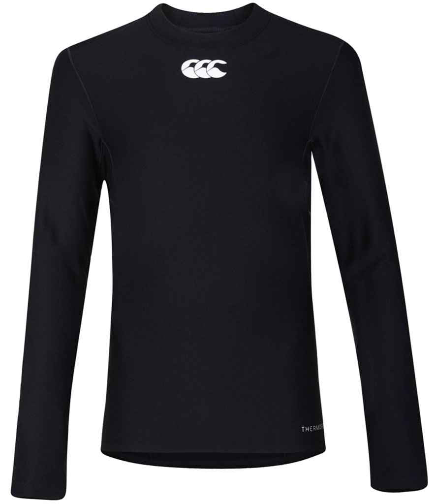 Canterbury Kids ThermoReg Long Sleeve Base Layer in Black by Canterbury — Custom branded clothing by Print Press, featuring premium embroidery produced in our specialist print lab in the UK.