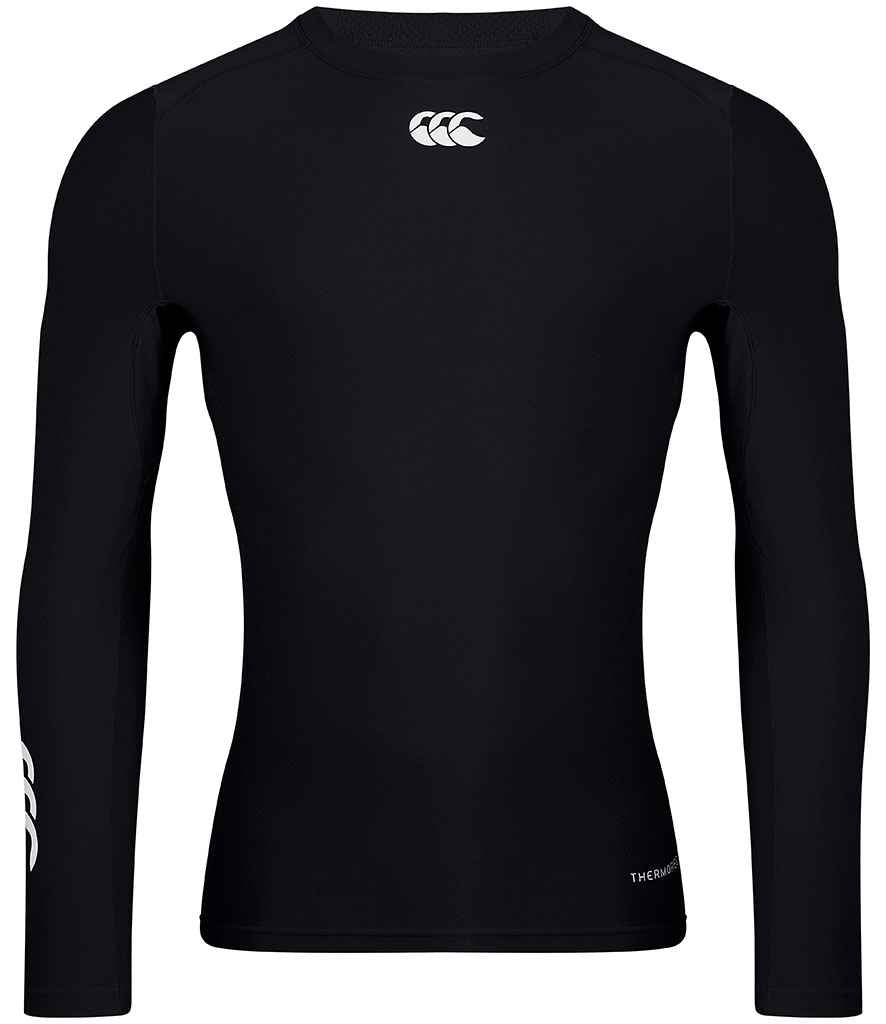 Canterbury ThermoReg Long Sleeve Base Layer in Black by Canterbury — Custom branded clothing by Print Press, featuring premium embroidery produced in our specialist print lab in the UK.