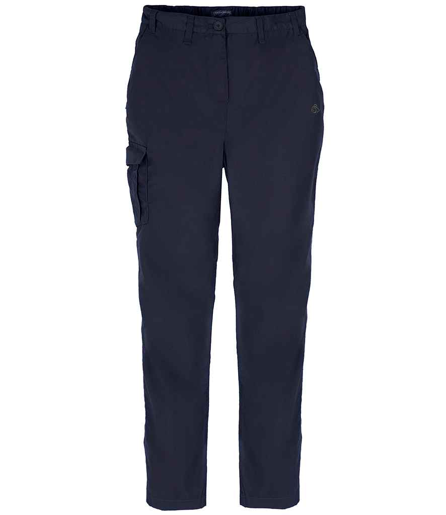 Craghoppers Expert Ladies Kiwi Trousers in Dark Navy by Craghoppers — Custom branded clothing by Print Press, featuring premium embroidery produced in our specialist print lab in the UK.