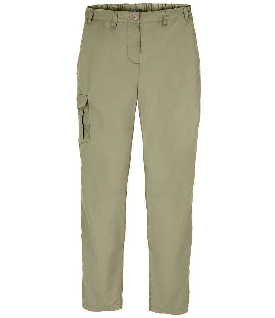 Craghoppers Expert Ladies Kiwi Trousers in Pebble by Craghoppers — Custom branded clothing by Print Press, featuring premium embroidery produced in our specialist print lab in the UK.