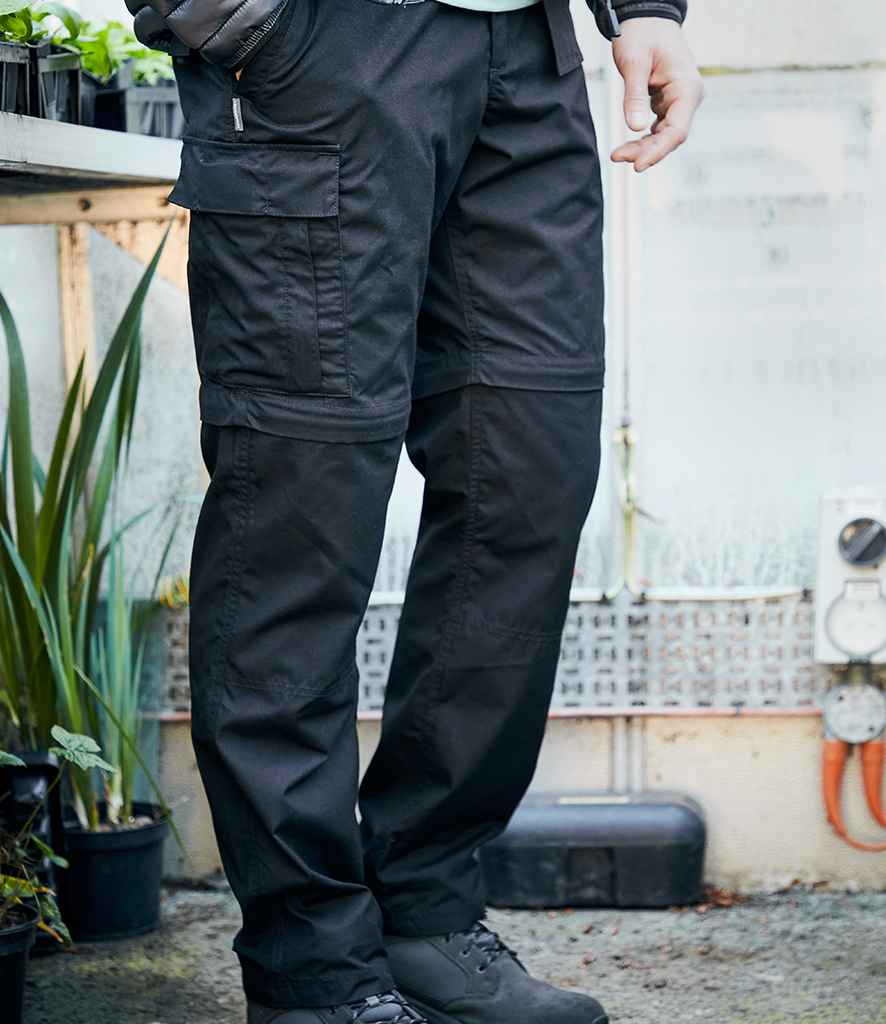 Craghoppers Expert Kiwi Convertible Trousers in Black by Craghoppers — Custom branded clothing by Print Press, featuring premium embroidery produced in our specialist print lab in the UK.