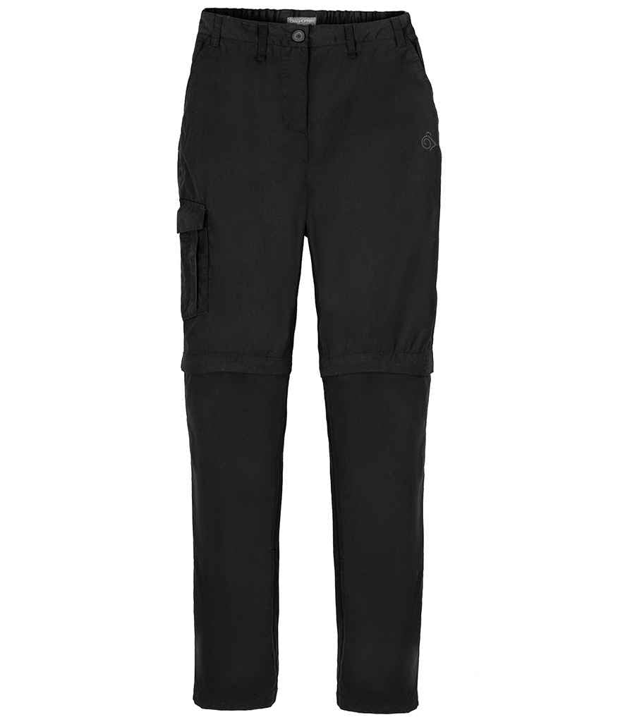 Craghoppers Expert Ladies Kiwi Convertible Trousers in by Craghoppers — Custom branded clothing by Print Press, featuring premium embroidery produced in our specialist print lab in the UK.