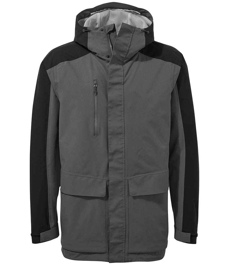Craghoppers Expert Kiwi Pro Stretch Long Jacket in by Craghoppers — Custom branded clothing by Print Press, featuring premium embroidery produced in our specialist print lab in the UK.