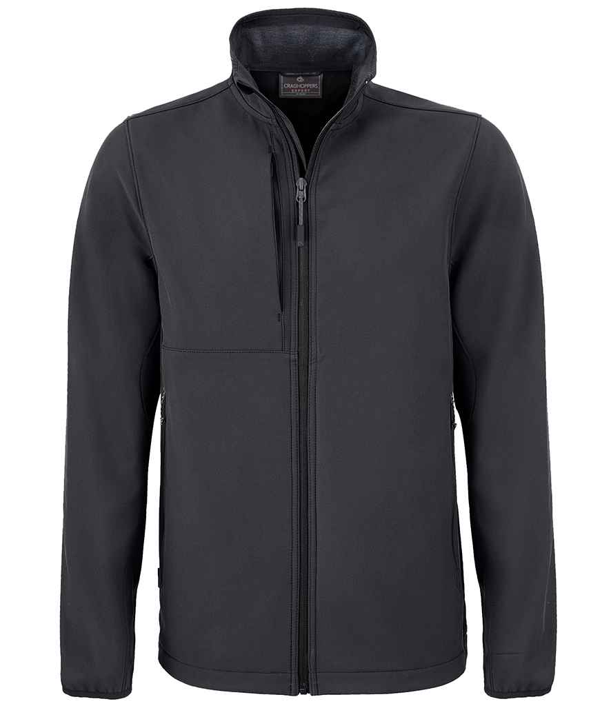 Craghoppers Expert Basecamp Soft Shell Jacket in Carbon Grey by Craghoppers — Custom branded clothing by Print Press, featuring premium embroidery produced in our specialist print lab in the UK.
