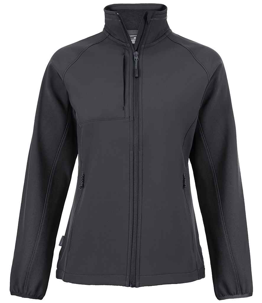 Craghoppers Expert Ladies Basecamp Soft Shell Jacket in Carbon Grey by Craghoppers — Custom branded clothing by Print Press, featuring premium embroidery produced in our specialist print lab in the UK.