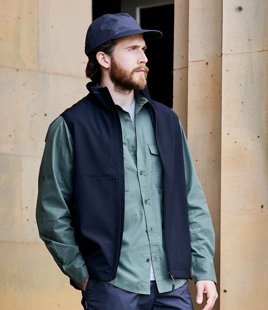 Craghoppers Expert Basecamp Soft Shell Bodywarmer in Dark Navy by Craghoppers — Custom branded clothing by Print Press, featuring premium embroidery produced in our specialist print lab in the UK.