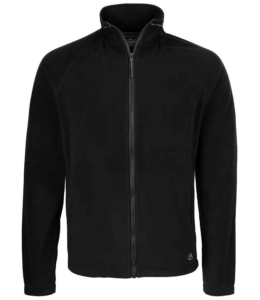 Craghoppers Expert Corey 200 Micro Fleece Jacket in Black by Craghoppers — Custom branded clothing by Print Press, featuring premium embroidery produced in our specialist print lab in the UK.